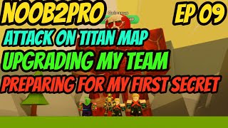 Attack on Titan map  upgrades and secret rare hunt   Noob2pro ep 9  Anime Fighters [upl. by Aydiv701]