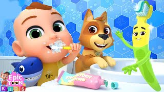 kids how to brush amp We Get Together  Toothbrush Song  MORE EpicToon Kids Songs amp Nursery Rhymes [upl. by Sedda]