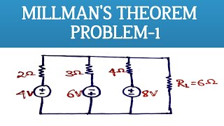 How to solve Millmans theorem problemsproblem1 [upl. by Gresham]