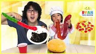 Gummy Food vs Real Food amp Pizza Challenge [upl. by Acirea]