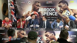 Brook amp Spence and trainers get into heated amp hilarious back amp forth argument at Press Conference [upl. by Card235]