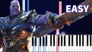 Avengers Endgame  Portals  EASY Piano tutorial Synthesia [upl. by Atinram]