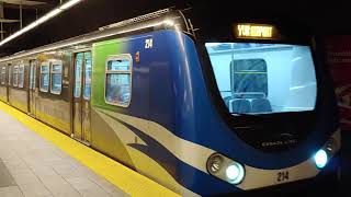 TransLink SkyTrain Canada Line train departing Waterfront Station [upl. by Nylrehs312]