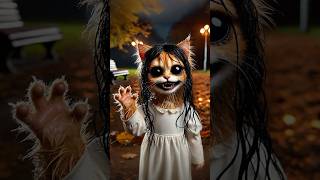 The cute kitten wanted to be handsome but 😨 kitten horror cartoon [upl. by Dranoel]