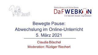 Bewegte Pause Abwechslung im OnlineUnterricht  online [upl. by Bowler]