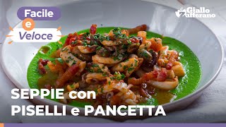 SEPPIE con PISELLI e PANCETTA  labbinamento perfetto di sapori😍🦑🌱🥓 [upl. by Jara]