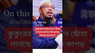 কুকুরের গায়ের সাথে ছোঁয়া লাগলে কি কাপড় নাপাক হয়ে যাবে শায়েখ আহম্মাদুল্লাহ [upl. by Ailliw]