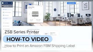 How to Print an Amazon FBM Shipping Label Fulfillment by Merchant Desktop  ZSB Series Printer [upl. by Merla]