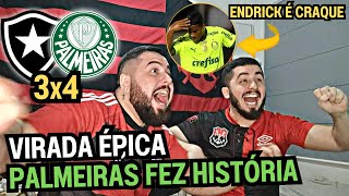 REACT MELHORES MOMENTOS BOTAFOGO 3X4 PALMEIRAS  JOGO HISTÓRICO E VIRADA SURREAL DO PALMEIRAS [upl. by Ahsaela]