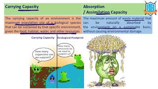 What is Carrying Capacity Assimilation Capacity Absorption Capacity అంటే ఏమిటి La Excellence [upl. by Ainatit785]