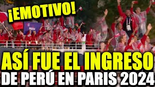 ¡PERÚ EMOTIVO ASI FUE EL IMPRESIONANTE INGRESO DE LA DELEGACION PERUANA EN J OLIMPICOS PARIS 2024 [upl. by Llehctim998]