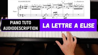 la lettre à Elise piano tuto audiodescription [upl. by Youlton]