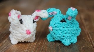 Rainbow Loom Nederlands 3d konijntje [upl. by Ynnaffit]