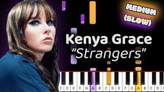 Strangers Kenya Grace Piano Lesson Medium SLOW 50 Speed [upl. by Terti]