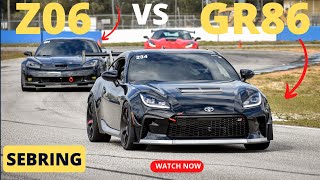 Z06 VS GR86 at Sebring [upl. by Yragerg]