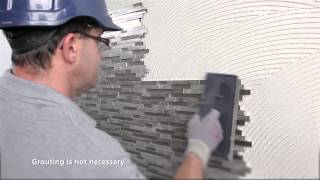 Installation of the Fusion Brick 3D mosaic by LAntic Colonial  PORCELANOSA Group [upl. by Mullane]