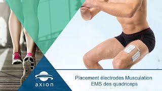 Placement électrodes Musculation EMS des quadriceps [upl. by Ashlan848]