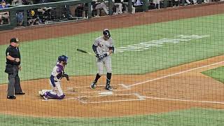 Texas Rangers Jack Leiter vs New York Yankees Aaron Judge 2nd at bat 9224 [upl. by Vigen]