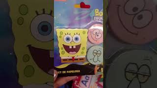 sacapuntas y gomas de bob esponja y sus amigos walmart [upl. by Mall791]