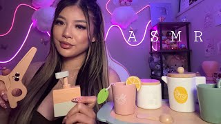 ASMR  Wooden Pampering🧴💄✂️ skincare makeup haircut layered sounds [upl. by Nilved845]