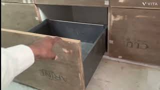 kitchen innotech fiting किचन में इनोटेक फिटिंग कैसे करते हैं Tandem Box Ss basket How install box [upl. by Conias]