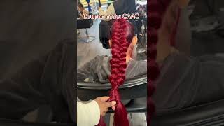 Red Braided Ponytail Sleeked 🦋 3D Bubble Butterfly Braids On Natural Hair Ft ULAHAIR [upl. by Yevol]