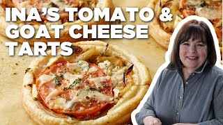 Ina Gartens 5Star Tomato and Goat Cheese Tarts  Barefoot Contessa  Food Network [upl. by Christie]