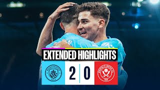 EXTENDED HIGHLIGHTS  Man City 20 Sheffield United  Rodri amp Alvarez score in last game of 2023 [upl. by Treble379]