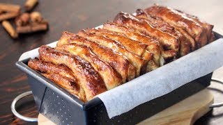 Pull Apart Cinnamon Bread Recipe  How Tasty Channel [upl. by Ahseekat]