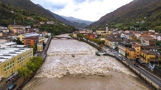 Il Fiume Brembo in piena  Valle Brembana  Orobie [upl. by Akimit]