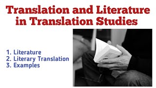 Translation and Literature in Translation Studies in UrduHindi Literary Translation in UrduHindi [upl. by Aicelaf]