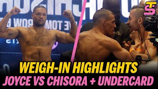 Joe Joyce vs Derek Chisora FULL Weigh In Highlights [upl. by Llecrad]