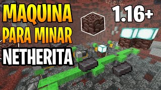 Minecraft Bedrock Maquina Tuneladora Lanza TNT Para Minar Netherite 116 [upl. by Moe494]