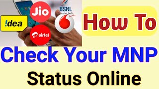 How To Check MNPMobile Number Portability Status Online  Know Your Porting Status । Sim port [upl. by Anerac]