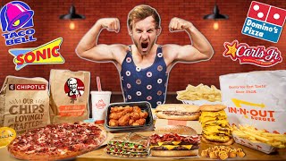 Eating The 10 SALTIEST Menu Items in Fast Food 12000 Calorie Challenge [upl. by Ashman]