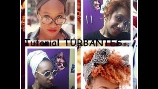 DIY  4 amarrações de lenço ou turbante [upl. by Ona]