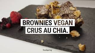 Brownie aux noix vegan sans cuisson  foodspring [upl. by Madelaine]