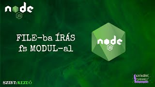 Node JS File írás fs Modulalszintkezdő [upl. by Nanor]