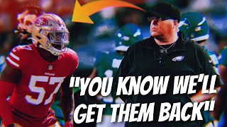 Big Dom tells Eagles “We’ll get them back” after getting ejected from altercation w 49ers Greenlaw [upl. by Dyolf]