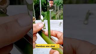 Bamboo creation oneshot😳 bamboo bamboogun toys diy [upl. by Luane773]