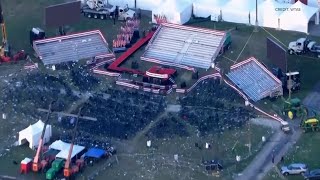 Aerial footage of scene after shooting at Trump rally in Butler Pennsylvania [upl. by Hayidan]