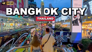 🇹🇭 4K HDR  New York of Asia  Bangkok Downtown City Tour 2023  Modern City [upl. by Joane525]