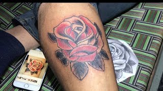 Rose Tattoo Live Tattoo Making [upl. by Namzzaj978]