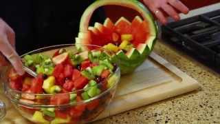 How to Carve a Watermelon Basket [upl. by Inga]