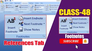 MS Word tutorials Telugufootnotes in MS Word how to create footnotes in wordi footnote in word [upl. by Einalam]