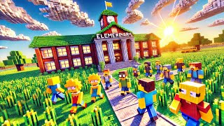 Minecraft Wir bauen Simpsons Schule  Teil 5  Feinschliff bei der Schule [upl. by Lechner]