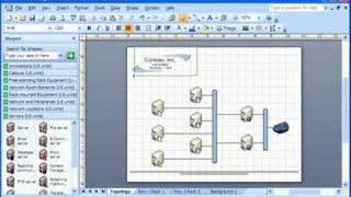 Visio 2007 Demo Create a background and watermark [upl. by Campman]
