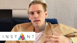 Aaron Carter Describes His New EP In Hashtags Teases Creative Process  Instant Exclusive  INSTANT [upl. by Anaeg]