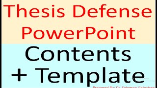 Thesis Defense PowerPoint Presentation Contents [upl. by Telimay756]