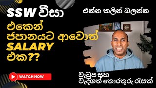 SSW Visa salary and important information must watch  Japan SSW වීසා වැටුප සහ වැදගත් තොරතුරු රැසක් [upl. by Omixam]